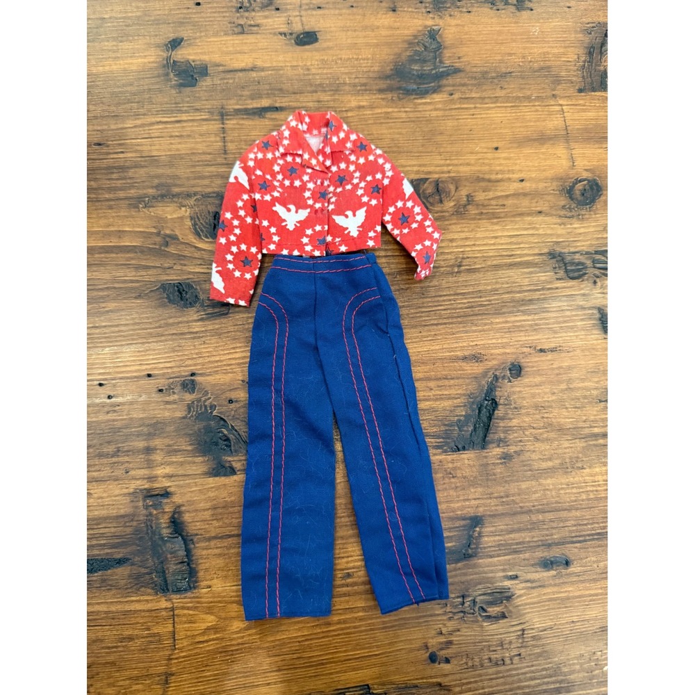 VTG Barbie Ken '76 Best Buy Patriotic Jacket & Pants #9161 Stars And Eagles